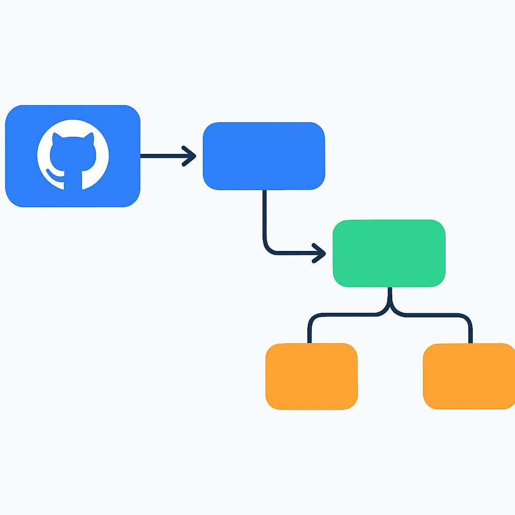 Visualización de workflow de GitHub Actions mostrando diferentes etapas y ejecución paralela