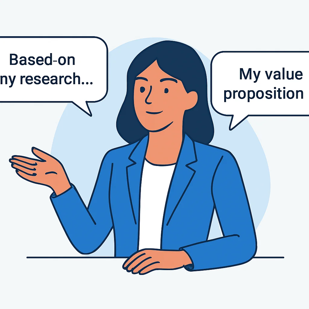 Ilustración de una negociación salarial efectiva con frases clave