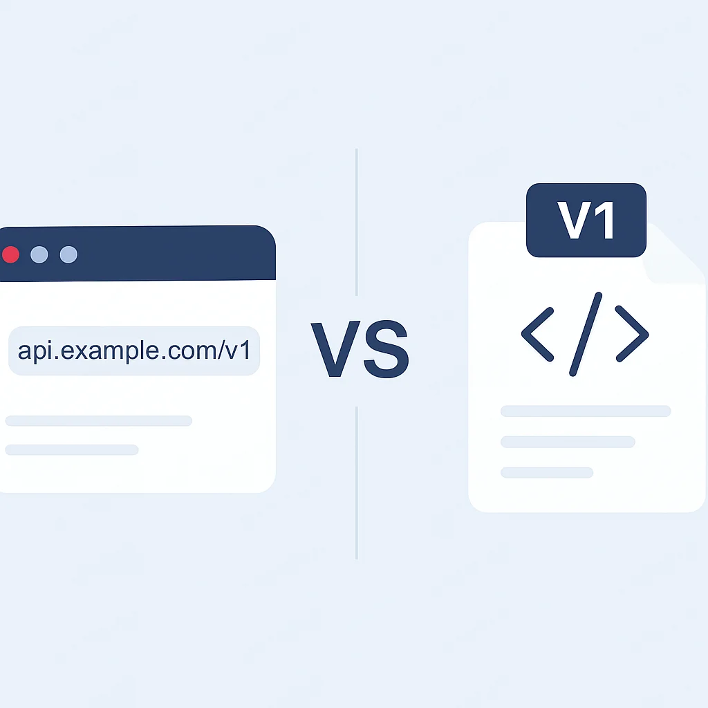 Diagrama comparando versionado por URL vs versionado por encabezado