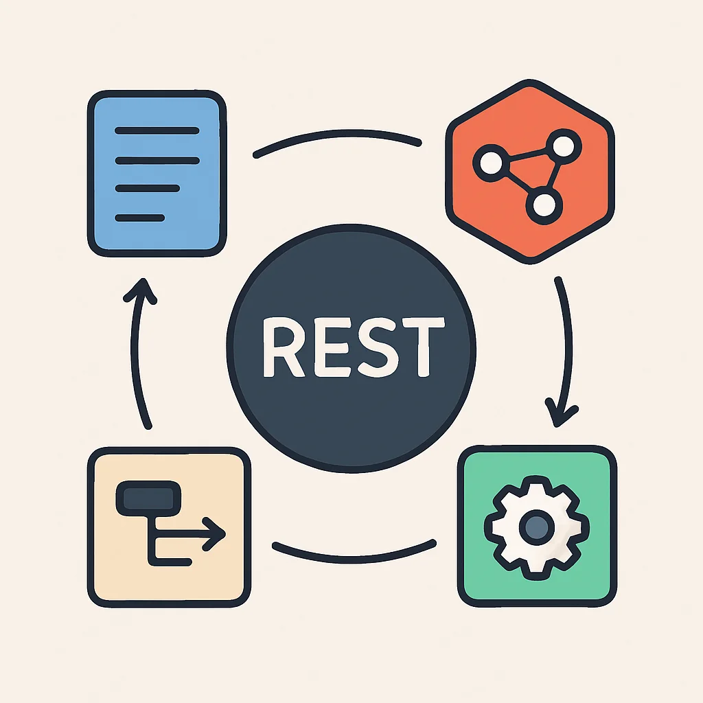 Diagrama de las restricciones arquitectónicas de REST