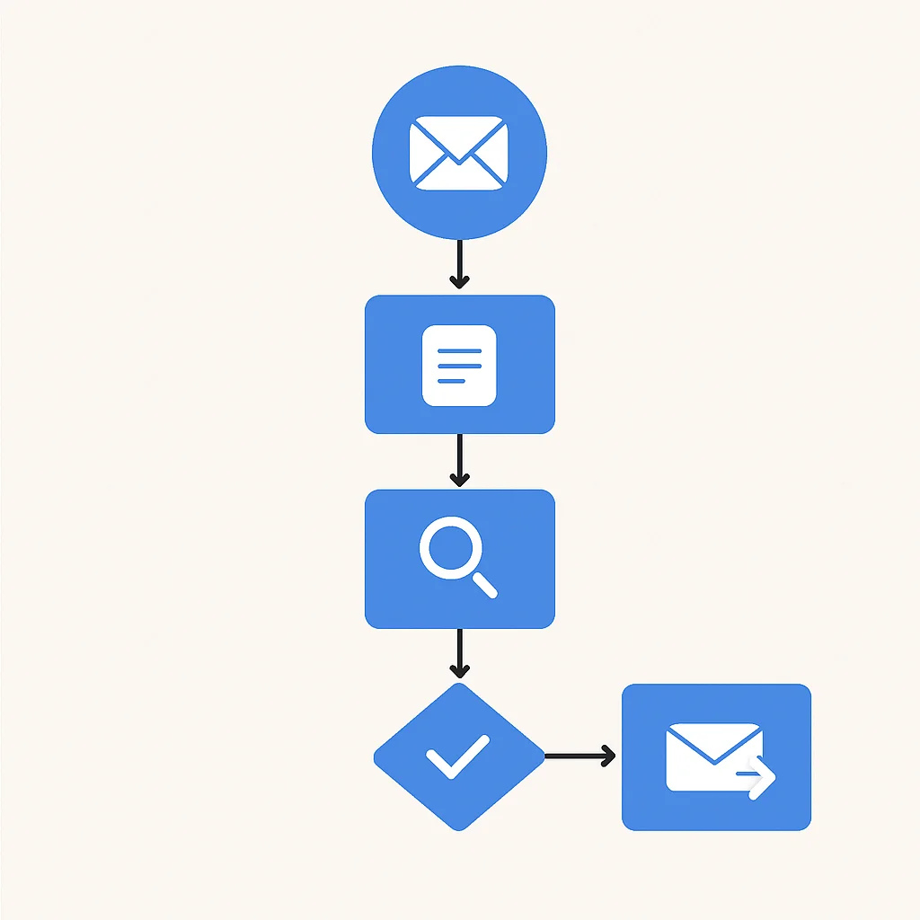 Diagrama de flujo que ilustra la guía paso a paso para implementar una estrategia de email marketing.