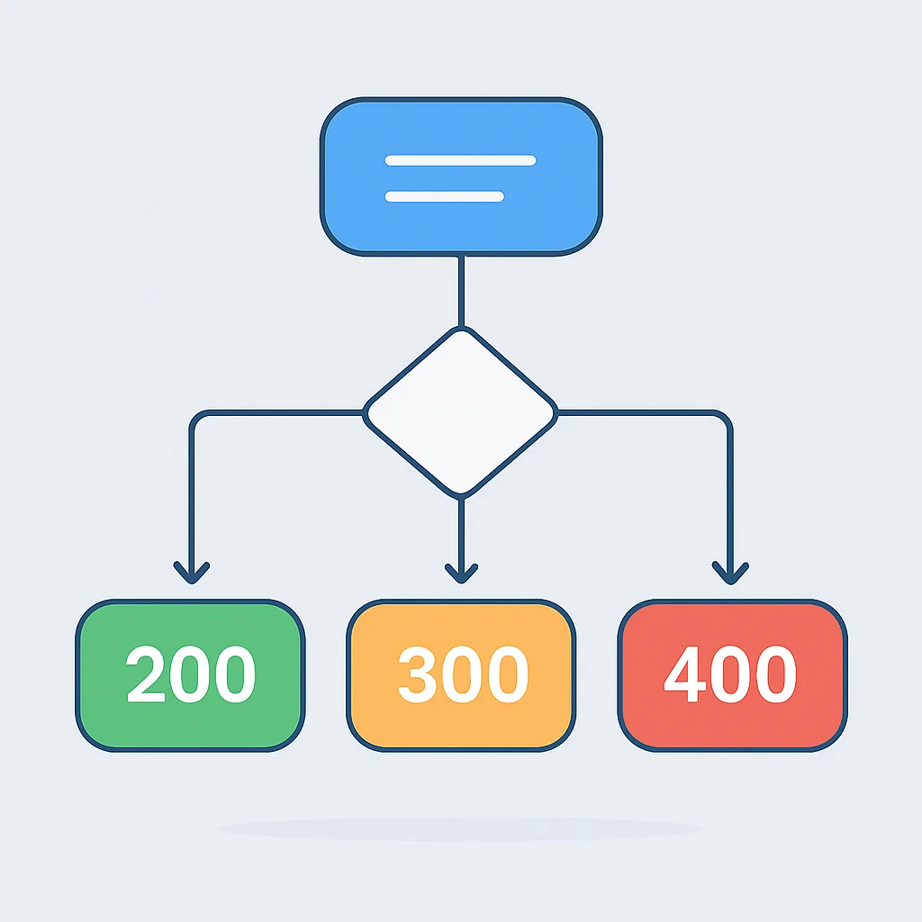 Diagrama de flujo para la selección de códigos de estado HTTP