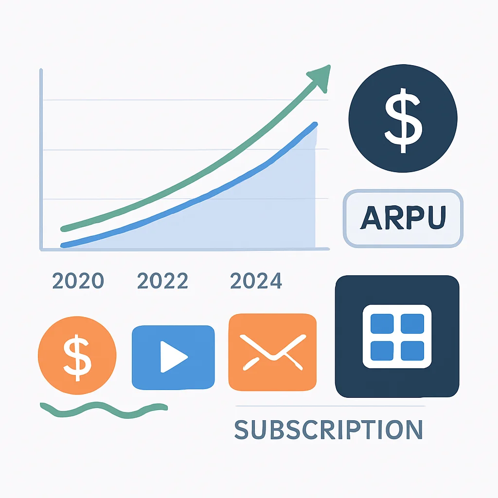 Infografía sobre la evolución y crecimiento de los modelos de suscripción de 2020 a 2026