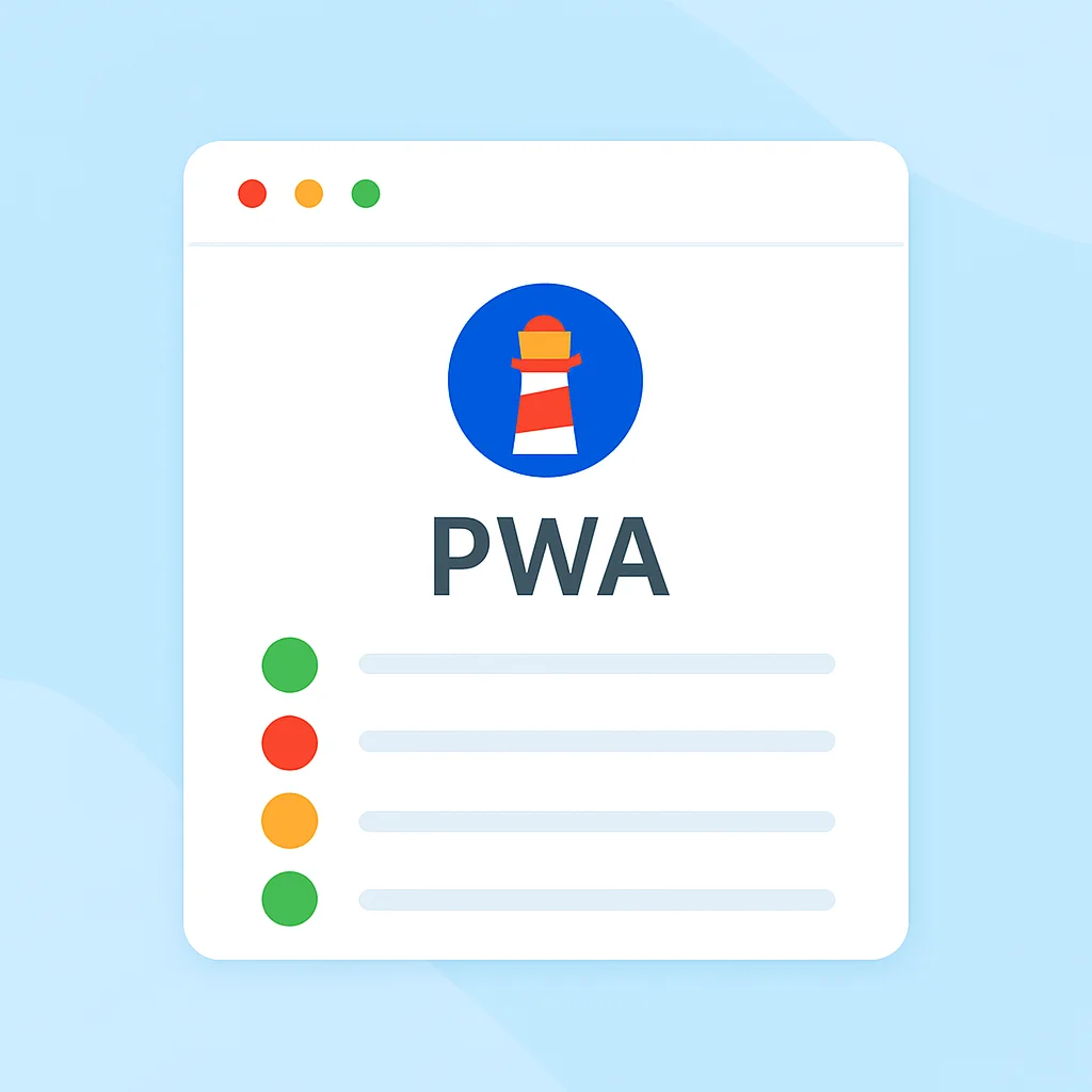 Captura de pantalla de informe de auditoría Lighthouse para una PWA