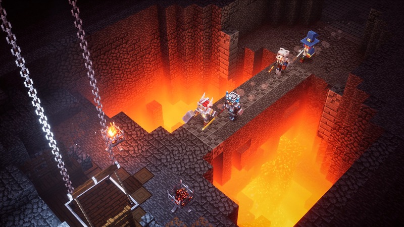 Grupo de jugadores construyendo una base en Minecraft