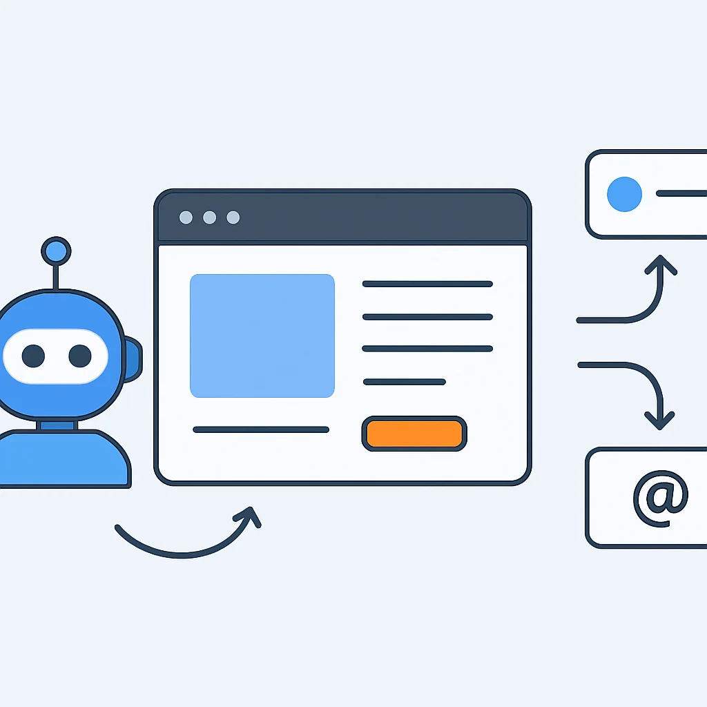 Diagrama que ilustra cómo las herramientas RPA interactúan con elementos GUI para la automatización