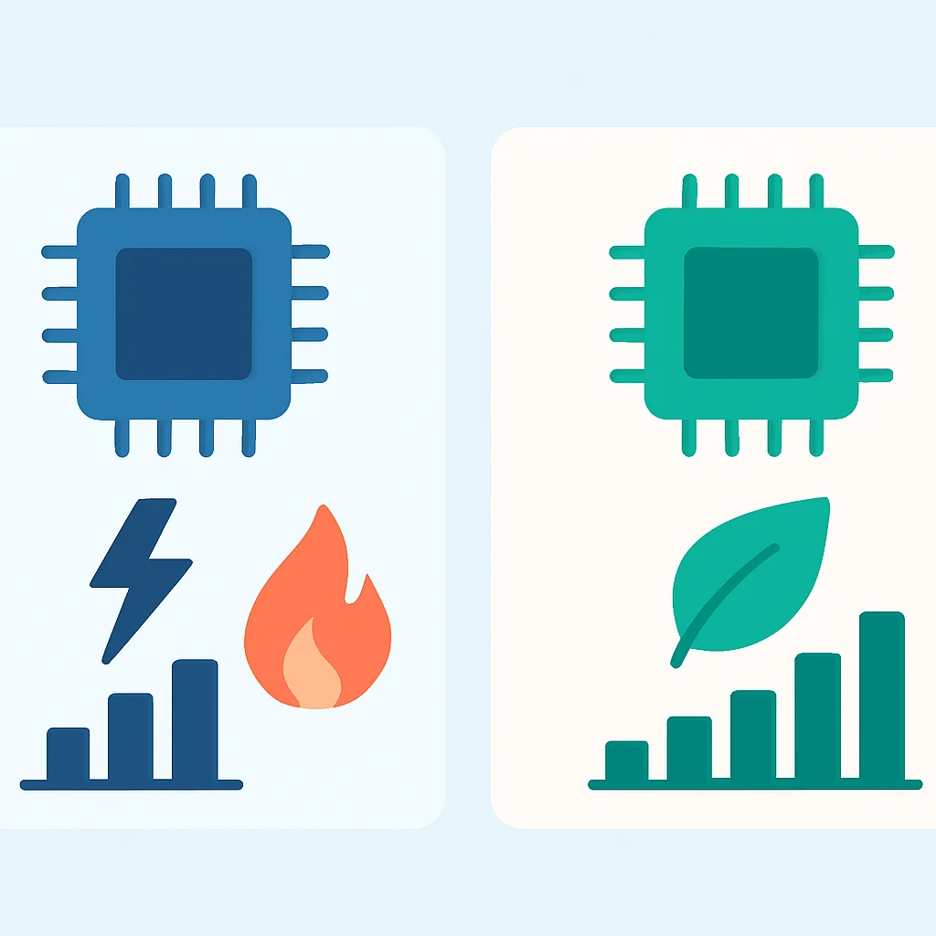 Infografía comparando el consumo de energía de Proof-of-Work vs Proof-of-Stake