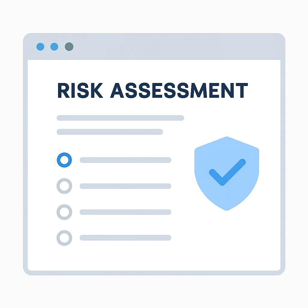 Maqueta de captura de pantalla de un cuestionario de evaluación de riesgo de una plataforma de robo-advisor