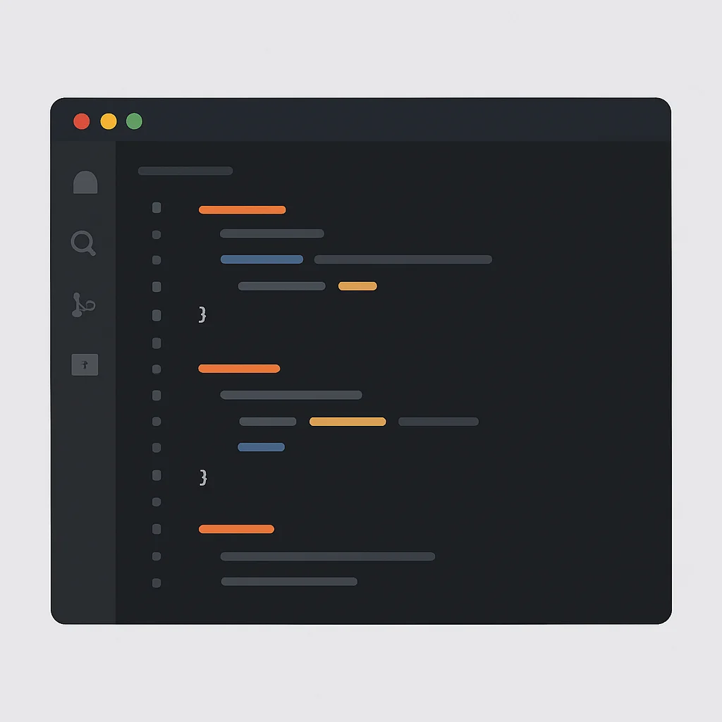 Captura de pantalla de un IDE popular (ej. VS Code) con un tema oscuro habilitado, mostrando el resaltado de sintaxis claro